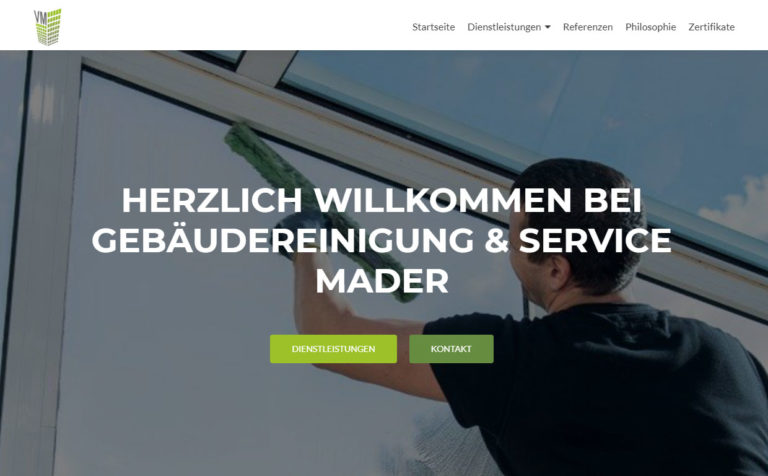 Mader Gebäudeservice - Hosting & Wartung