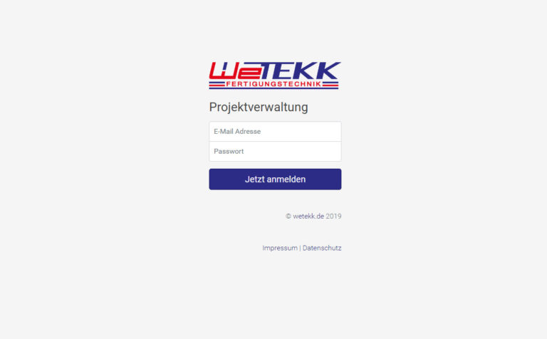 Wetekk - App (Projektverwaltung)